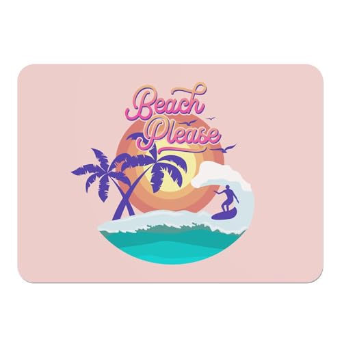 Napperon liège rose de table rectangulaire style vacances surf lot de 4
