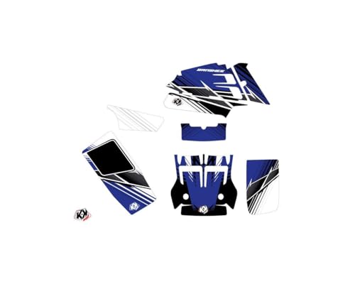 Kit de pegatinas decorativas de quad stripe azul compatible con Yamaha Banshee 1987-2023 2