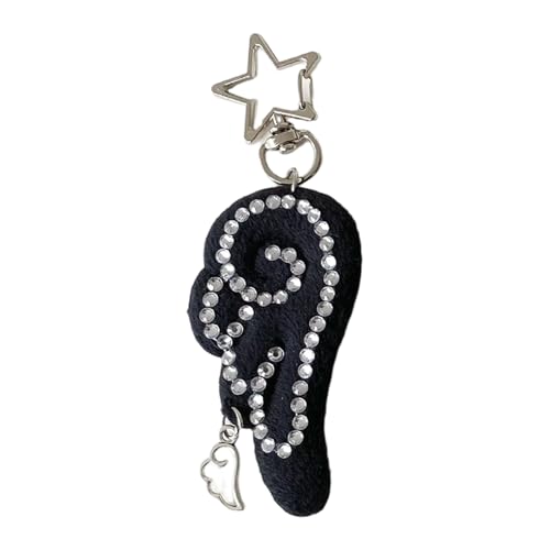 Porte-clés en forme d'aile d'ange strass pour embellir votre sac à main au quotidien