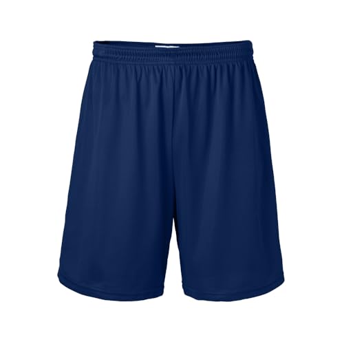 Soffe Mens 7 Inch Nylon Mesh Athletic-Shorts, Navy, Medium US