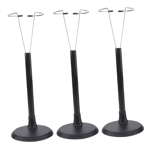 KICHOUSE 3pcs Doll Stands Display Holder Safe Light Adjustable Height for Doll Decor