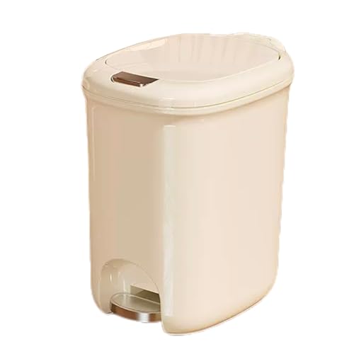Cubo De Basura con Pedal, Contenedor De Basura Resistente Al Agua Y Duradero, Cubo De Basura con Escalón for Dormitorio, Baño Y Garaje(20L)