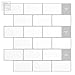 Tic Tac Tiles - Premium Anti Mold Peel and Stick Wall Tile in Subway Design (12"x12" 10 Sheets, Mono White, 2X Stronger Adhesive)