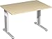 Produktbild Gera Möbel S-618102-AH/SI Schreibtisch Lissabon, 120 x 80 x 72 cm, ahorn/Silber