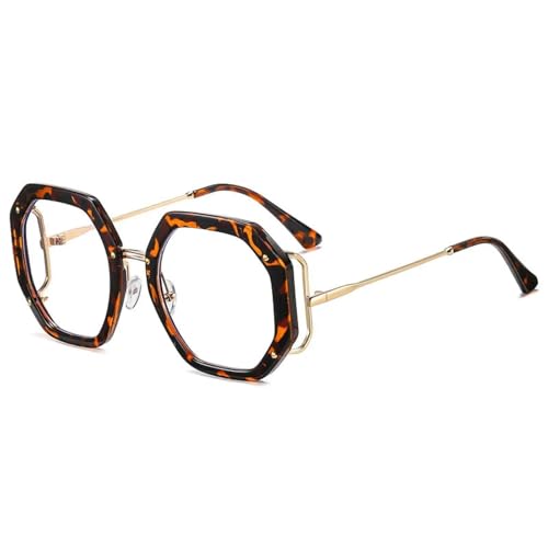 Lunettes de soleil rondes monture métallique transparente pour femme homme