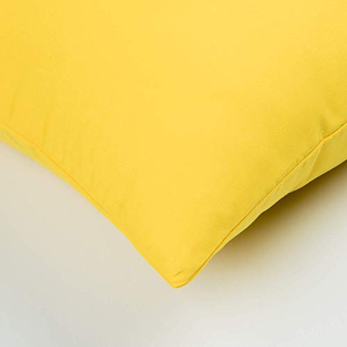 FLXXIE 2 Pack Microfiber King Pillow Cases, 1800 Super Soft Pillowcases with Envelope Closure, Wrinkle, Fade and Stain Resistant Pillow Covers, 20x36, Yellow