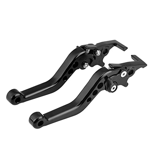 Akozon Leviers De Moto Réversibles, Levier D'embrayage De Frein 2pcs Universal Modifié Double Levier De Frein à Disque Pour Scooter Moto Dirt Bike(noir) Scooter Poignée De Frein Arrière