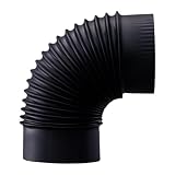 curve tubi stufe a pellet 【Materiale】Il tubo della stufa nero a 90 gradi è realizzato in acciaio inossidabile, resistente alle alte temperature, alla ruggine e con una struttura robusta