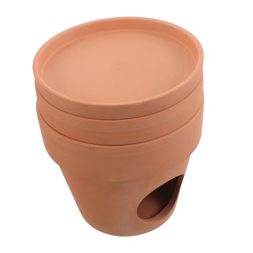 Yardwe Portable Ceramic Hamster Hideout with Ice Pack Summer Nest for Chinchillas and Hamsters Natural Design for Heat Management