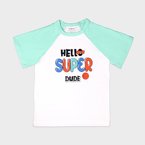 Image of Kidbea Baby Boys 100% Bamboo Soft Cotton Half Sleeve T-Shirt Multicolor