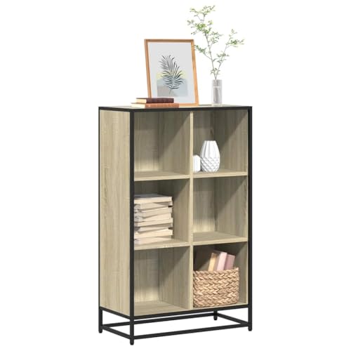 Vetnasa Armario de Libros contrachapada Color Roble 65,5x33x107,5 cm Mobiliario, Estanterías, Librerías y estanterías Marrón 27,3 KG