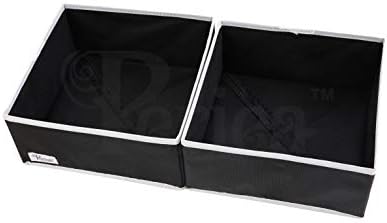 Periea UK Drawer Organiser Divider Foldable Bedroom Dresser Drawer Storage Boxes  Individual Organizers or Packs (Grey, 2 Large Boxes)