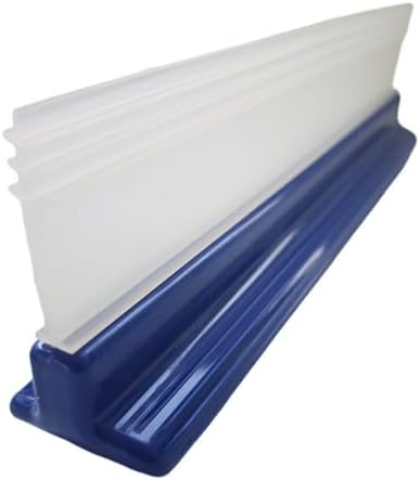 Flexible Silicone Water Car Squeegee, 12" Automotive Car Window Water Wiper Blade Scraper Tool, Silicone T-Bar Shower Drying Squeegee for Auto Windshield Bathroom Glass Cleaning (Blue, 2 Pack)