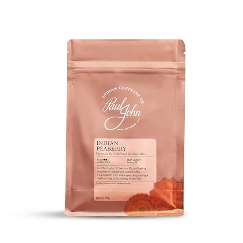 Paul John Caffeine | Indian Peaberry | 100% Arabica | Medium Roast | Aeropress | 250g