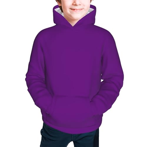 Purple Kid Hoodies Boys Sweatshirts Girls Pullover with Pocket3