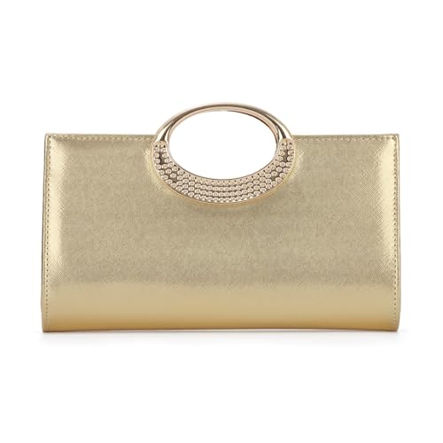 Clutch fête sac à main de soirée : pochette de cérémonie en cuir avec chaîne
