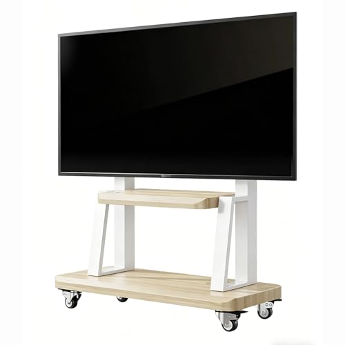 Soporte móvil para TV 32-90 pulgadas con ruedas blanco miniatura 1
