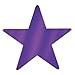 Beistle 57027-PL Purple Metallic Star Cutouts, 3-1/2 Inch, 12 Pieces Per Package