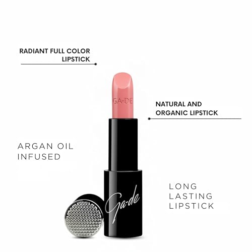 Image of GA-DE Selfie Full Color Lipstick, 850 - Long Lasting High Pigment Lipstick with Argan Oil - Creamy Radiant Shine and Hydrating Benefits - 0.14 oz