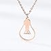 Produktbild sufengshop Minimalistische Glühbirne Halskette für Frauen Einzigartige lustige Schmuck Edelstahl Glühbirne Anhänger Halsketten Schwester Geschenke