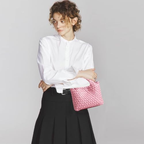 Image of Woven Tote Bag for Women with Coin Purse, Foldable Chain Small Crossbody Handbags, Fashion Shoulder Bag, Hobo Satchel