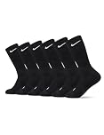 NIKE Men's Everyday Cushion Crew Training Socks 6 Pair , Black/White, L UK