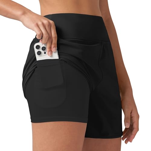 Willit Women's 5' Swim Shorts with Liner Pockets...