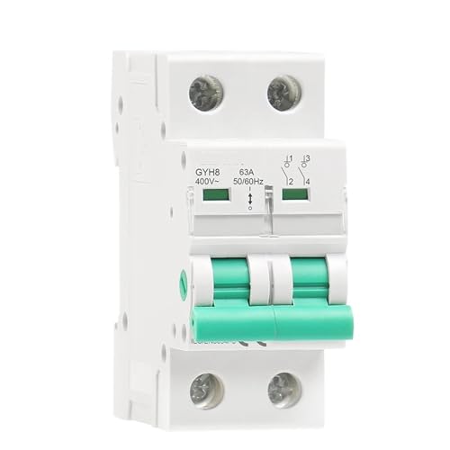 Interrupteur principal 2 pôles GYH8 disjoncteur isolateur 400VAC finition robuste