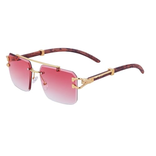 Lunettes de soleil en bois carrées et vintage pour homme et femme