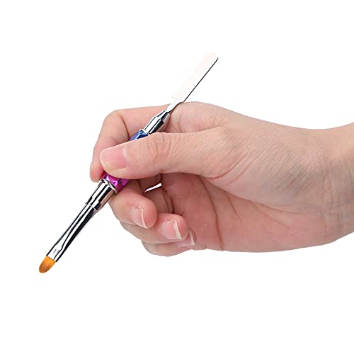 Ferramenta de unhas de gel, escova de gel de manicure de aço inoxidável e seletor para salões de unh