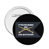 Qauirfe 4th Battalion 17th Infantry Regiment Express Your Unique Style with Our Fashionable Round Badges Medium