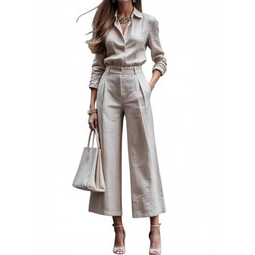 Trajes de trabajo para oficina de mujer con americana de manga larga y pantalones ajustados