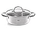 Fissler San Francisco 5-Piece Stainless Steel Saucepan Set with Glass Lids Suitable for Induction Cookers All Hob Types (3 Saucepans, 1 Stewing Pot, 1 Saucepan Without Lid)