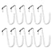 10pcs Ganci in Acciaio Inossidabile Sulla Porta, Kit Ganci per Mobili per Appendere Oggetti, Gancio per Porta Bianco, Gancio Individuale da Appendere alla Porta
