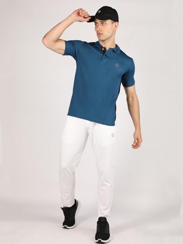 Image of CHKOKKO Men's Active Sports Wear Polo Half Sleeve Gym Tshirt with Button Collar Quick Dry Breathable Perfect for Workout Running Regular Fit Pack of 2