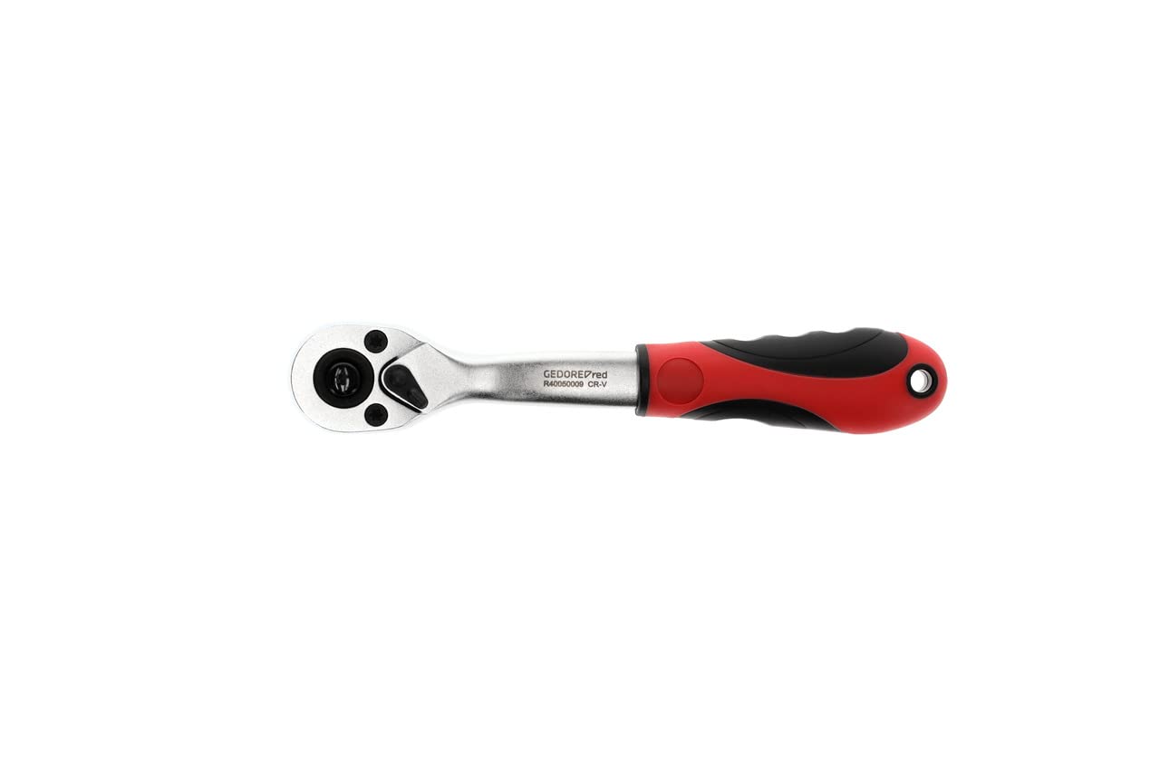 TOTAL Umschaltknarre 45 Zähne – 1/4 Zoll, Chrom-Vanadium-Stahl, Ergonomischer Griff