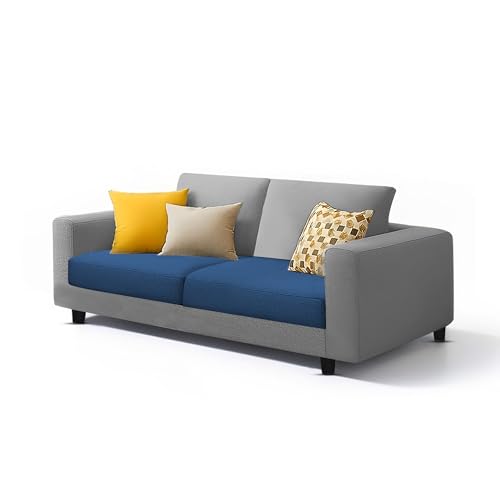 Image of Galib 3+2 Seater Sofa Set for Living Room (Blue Grey Fabric) Premium Fabric Sofa Set