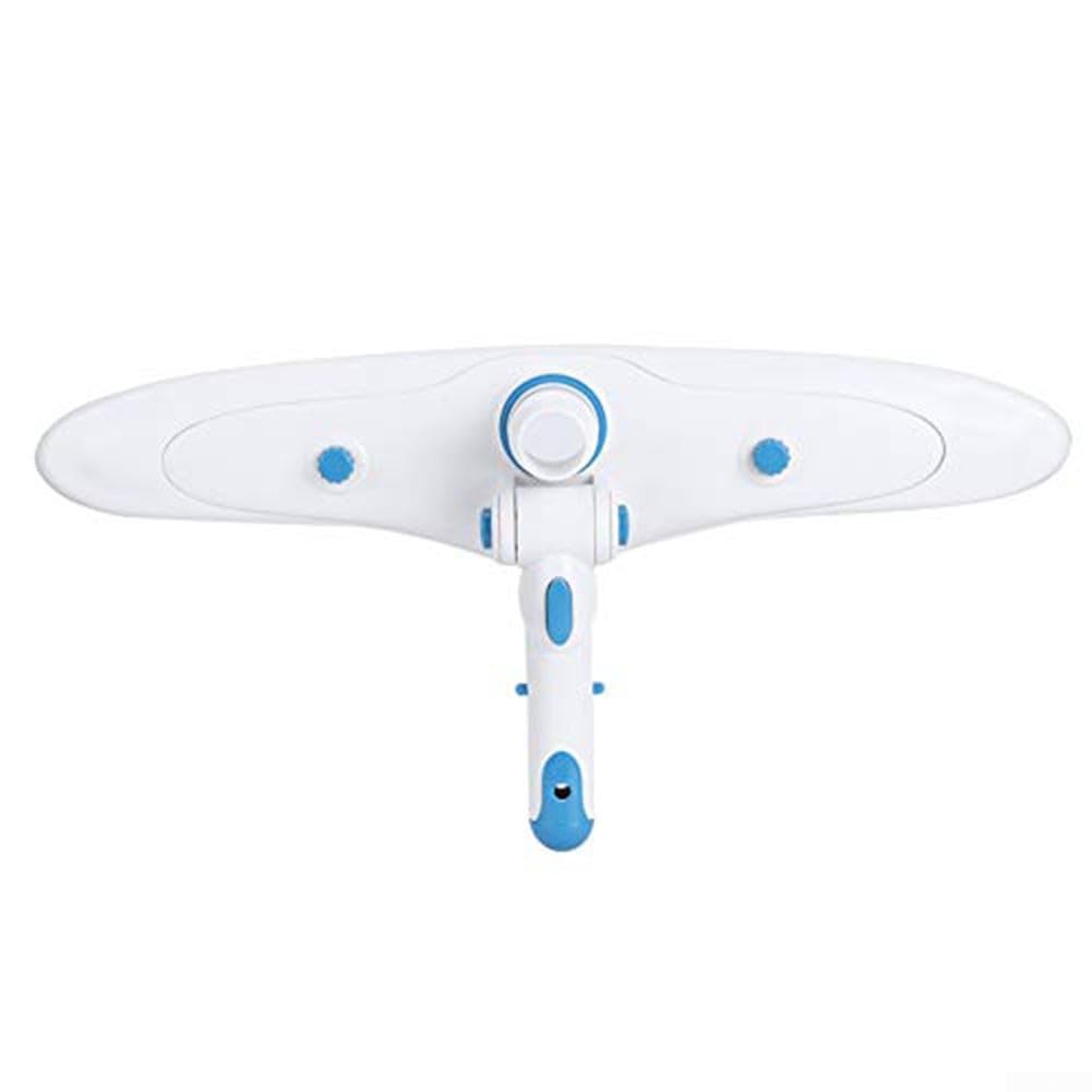 Spazzola da parete curva per piscine: testa di aspirazione con colla assorbente per la pulizia profonda delle piastrelle dei pavimenti, 46 cm, colore: bianco