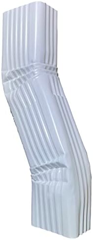 3” x 4” Inch Aluminum Downspout B Style (3” offset) Zig Zag Elbows White