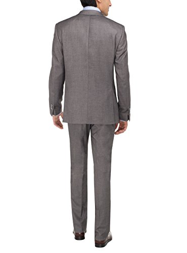 GN Luciano Men's Two Button 3 Piece Vested Suit Set Bird's Eye Modern Fit2