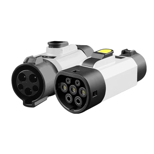 EV Type 1 to Type 2 Adapter Electric Vehicle Charging Adapter White SAE j1772 to IEC62196 EV Charging Adapter