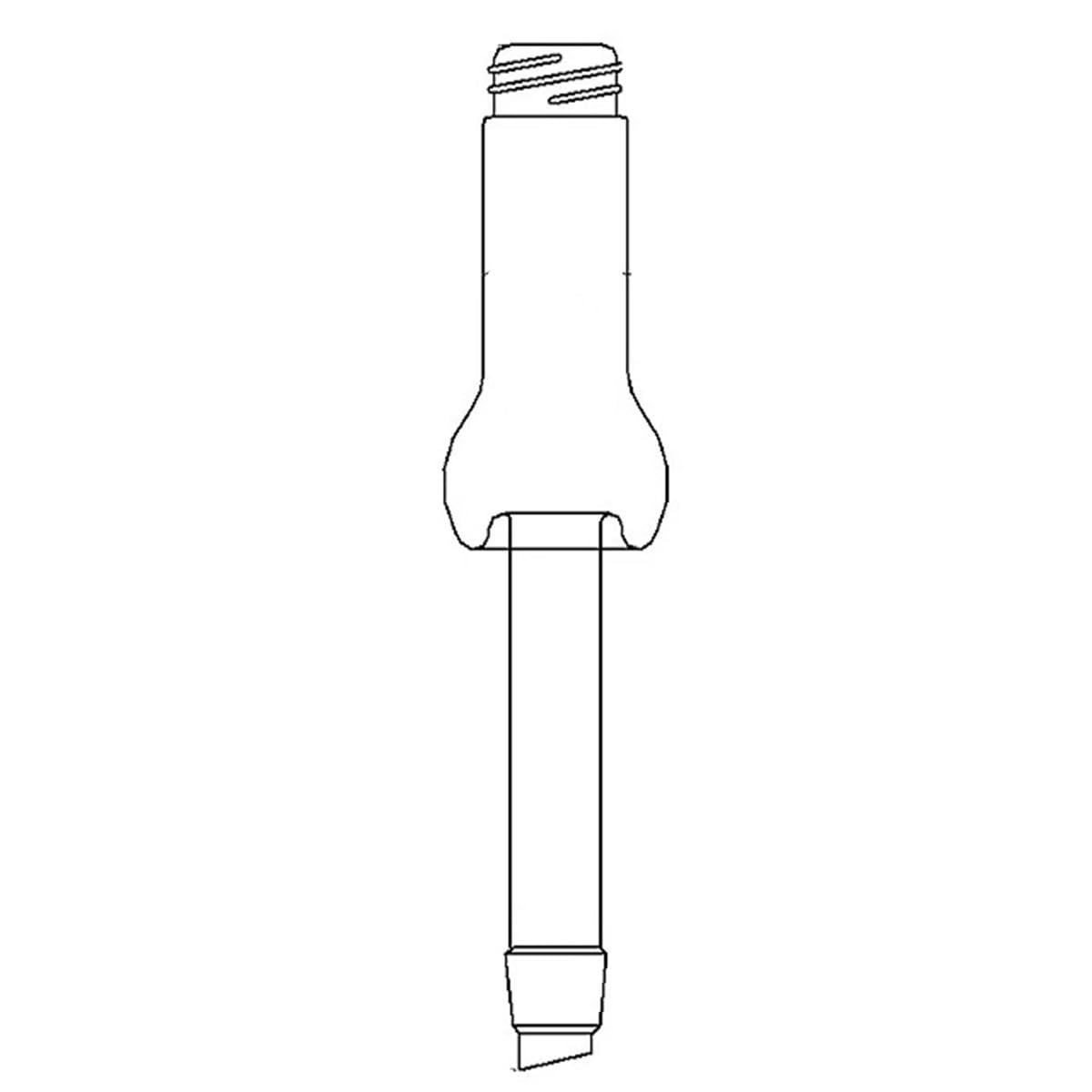 Attrezzature e forniture di laboratorio Testa di distillazione con collo lungo, giunto filettato in vetro borosilicato 14/10 H111410