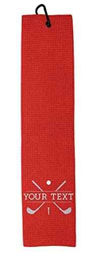 Wolf Golf Towels - Custom Golf Towel - Embroidered Golf Towels for Golf Bags with Clip - Personalized Golf Towel for Golf Bags for Men - Golf Gifts for Men - Thumbnail 2