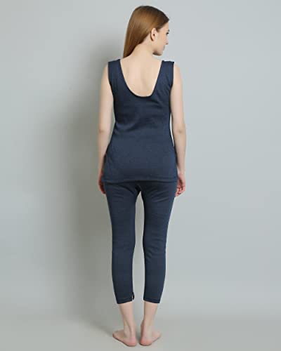 Image of LB Women's Cut Sleeve Top & Pyjama Thermal Winter Innerwear Set
