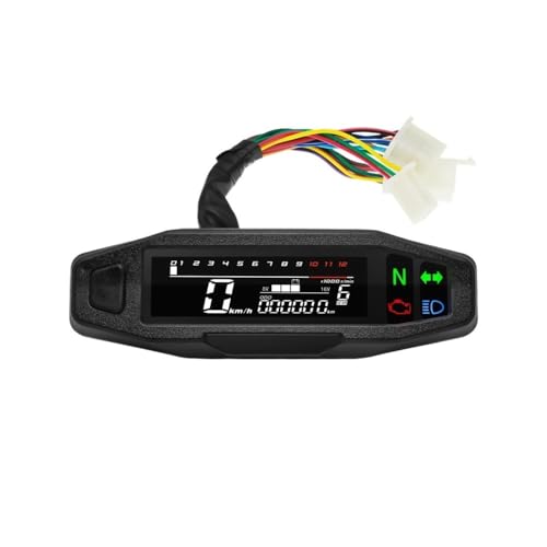 オートバイの走行距離計タコメーター オートバイ用ユニバーサル LED デジタルダッシュボード Km/h MPH 走行距離計 モーターゲージセンサー Y/Z/W ブラケット用