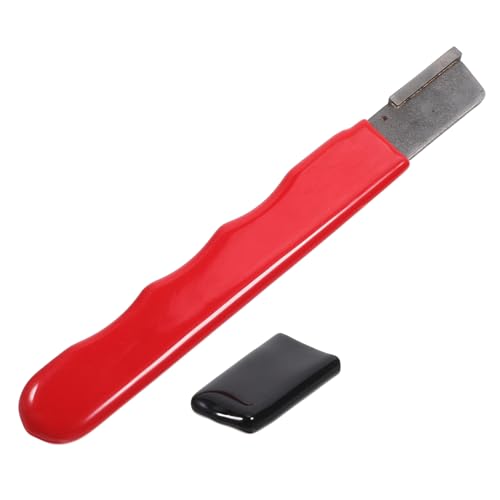 Unomor Handheld Sharpening Tool Gardening Lawn Convenient Blades Honing Knife Sharpener Scissors Cutter Trimming Tool Sharpener Blade Sharpening Red Alloy Steel