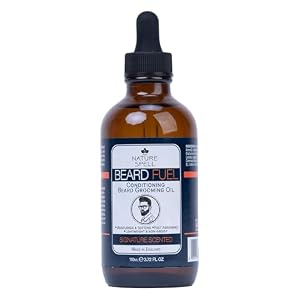 Nature Spell Beard Oil, XL Bottle,110ml for Men, Beard Growth & Thickening, Conditioning & Hydrating Formula, Softens & Controls Frizz, with Vitamin E, Jojoba & Castor Oil, Vegan, For All Skin Types