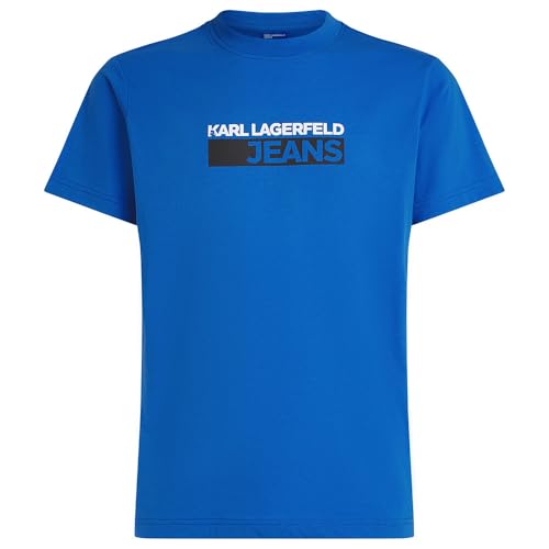 Karl Lagerfeld Jeans Slim Logo tee Camiseta, Azul, XL Hombres