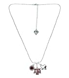 Sports Accessory Store Texas A&M Aggies Home Sweet Home Silver Crystal Necklace Jewelry Gift TAMU