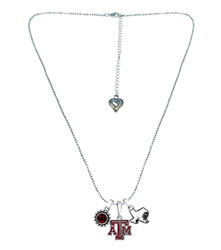 Sports Accessory Store Texas A&M Aggies Home Sweet Home Silver Crystal Necklace Jewelry Gift Tamu #TOP3